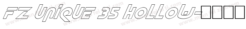 FZ UNIQUE 35 HOLLOW字体转换